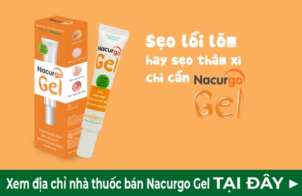 Nacurgo gel – Thành tựu hỗ trợ xử lí sẹo, thâm mụn hiệu quả