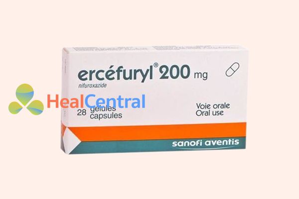 Hộp thuốc trị tiêu chảy Ercéfuryl 200mg