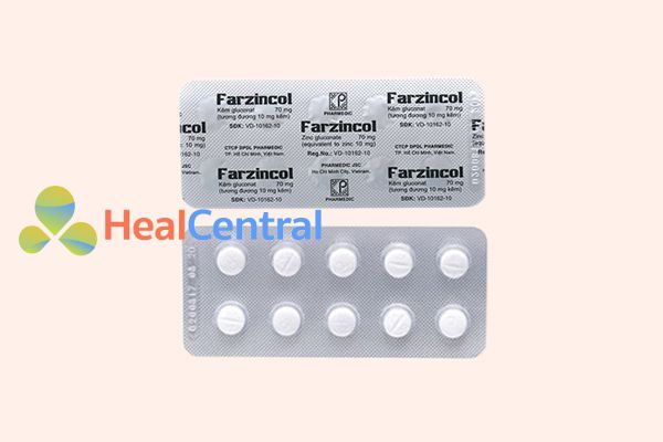 Hình ảnh: Vỉ thuốc Farzincol 10mg