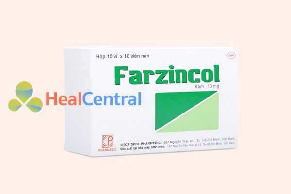 Hộp thuốc Farzincol 10 vỉ x 10 viên nén