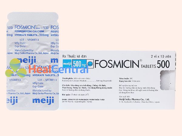 Hình ảnh thuốc Fosmicin mặt sau