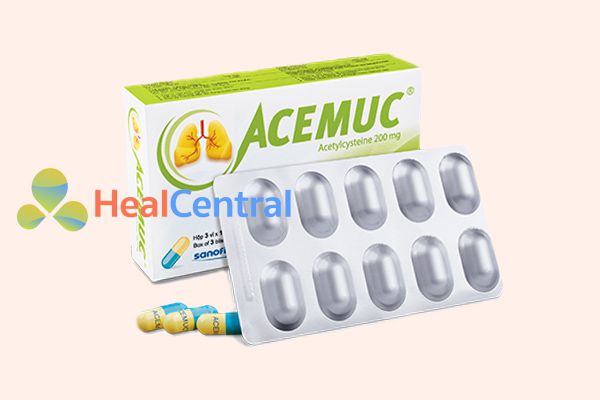 Hình ảnh: Thuốc Acemuc dạng viên nang 200 mg