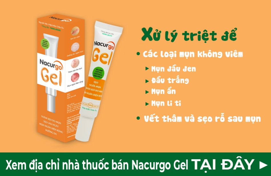 Nacurgo gel – Thành tựu hỗ trợ xử lí sẹo, thâm mụn hiệu quả