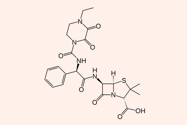 Cấu trúc hóa học của Piperacillin.