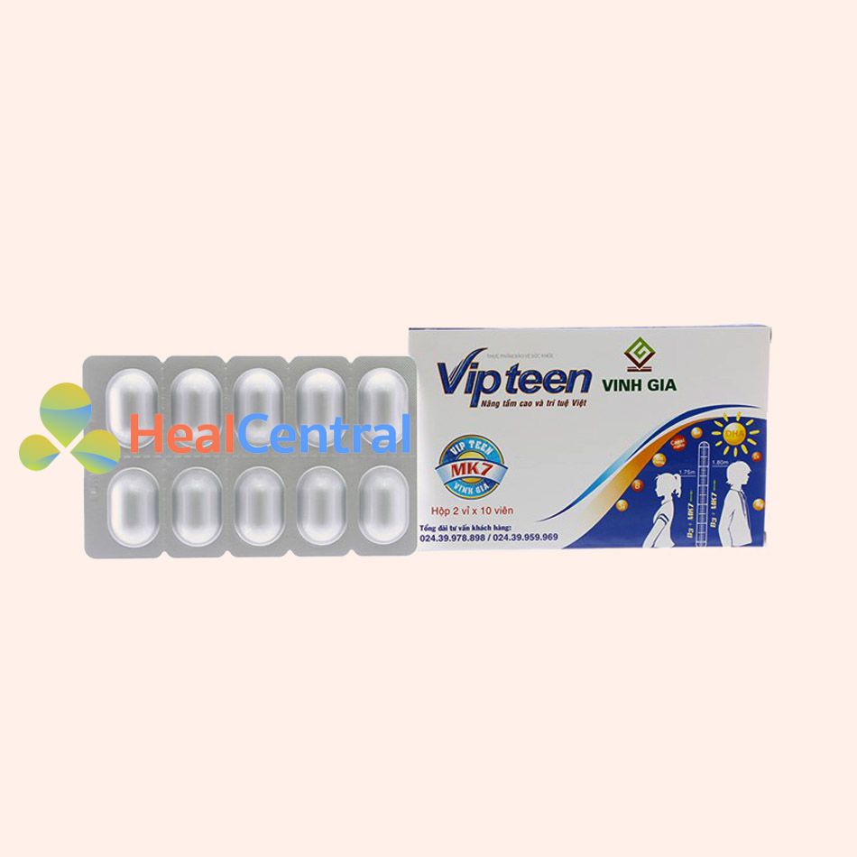 Vipteen hộp 10 viên/ 2 vỉ