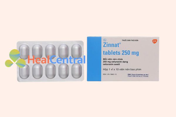 Zinnat 250mg một hộp 10 viên nén