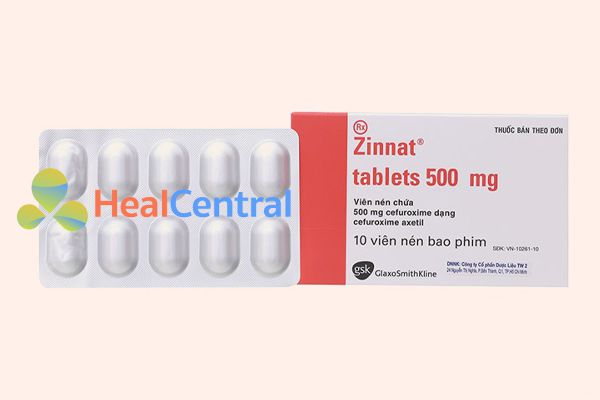 Zinnat 500mg một hộp 10 viên nén