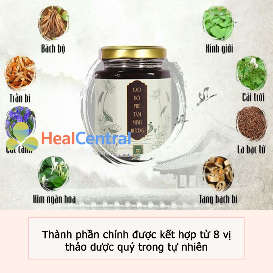 Thành phần chính của Cao Bổ Phế Tâm Minh Đường