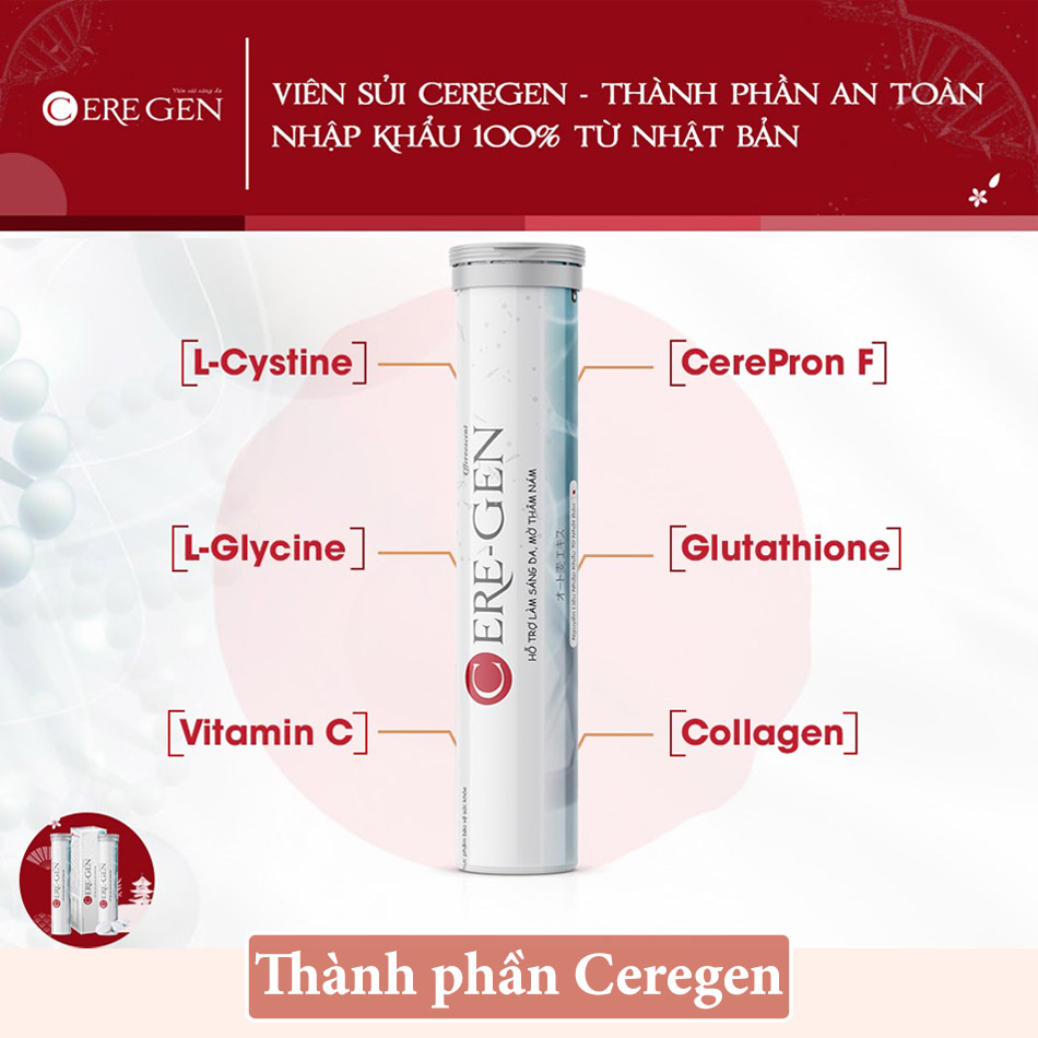 Thành phần chính của Viên sủi trắng da CereGen