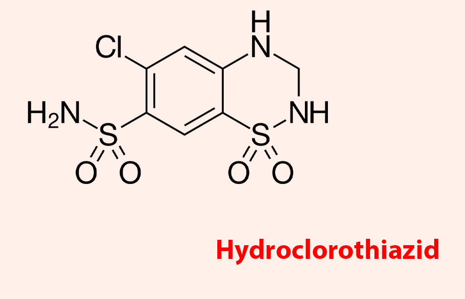 Công thức hóa học của Hydroclorothiazid