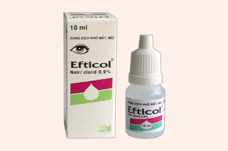 Thuốc nhỏ mắt Efticol chứa thành phần NaCl