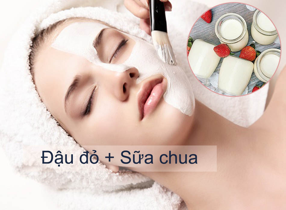 Mặt nạ đậu đỏ sữa chua trị nám da