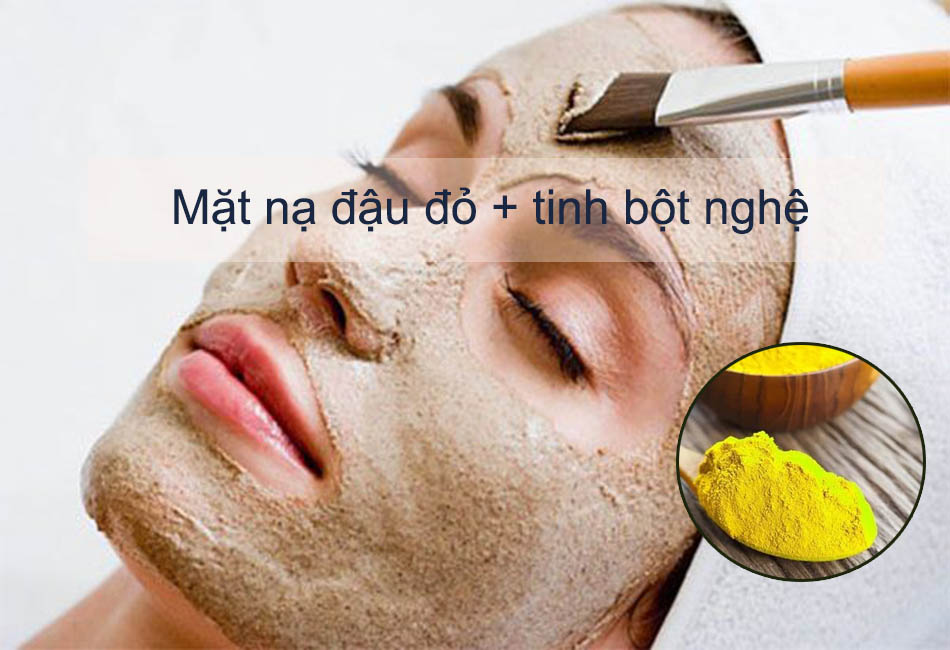 Mặt nạ đậu đỏ tinh bột nghệ