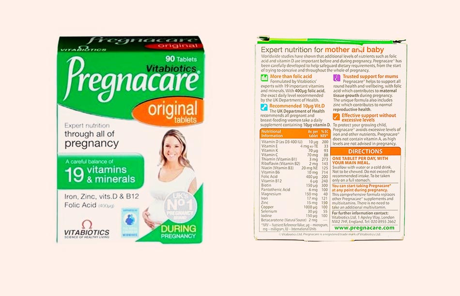 Vitabiotics Pregnacare original tablets