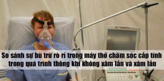 So sánh sự bù trừ rò rỉ trong máy thở chăm sóc cấp tính trong quá trình thông khí không xâm lấn và xâm lấn