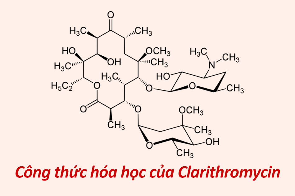 Công thức cấu tạo của Clarithromycin