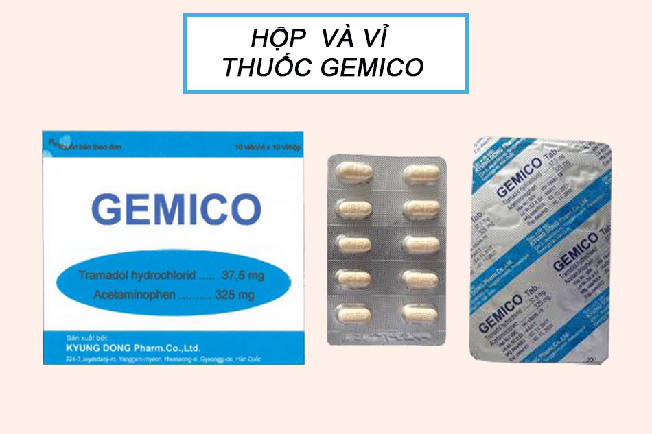 Hình ảnh hộp và vỉ thuốc Gemico