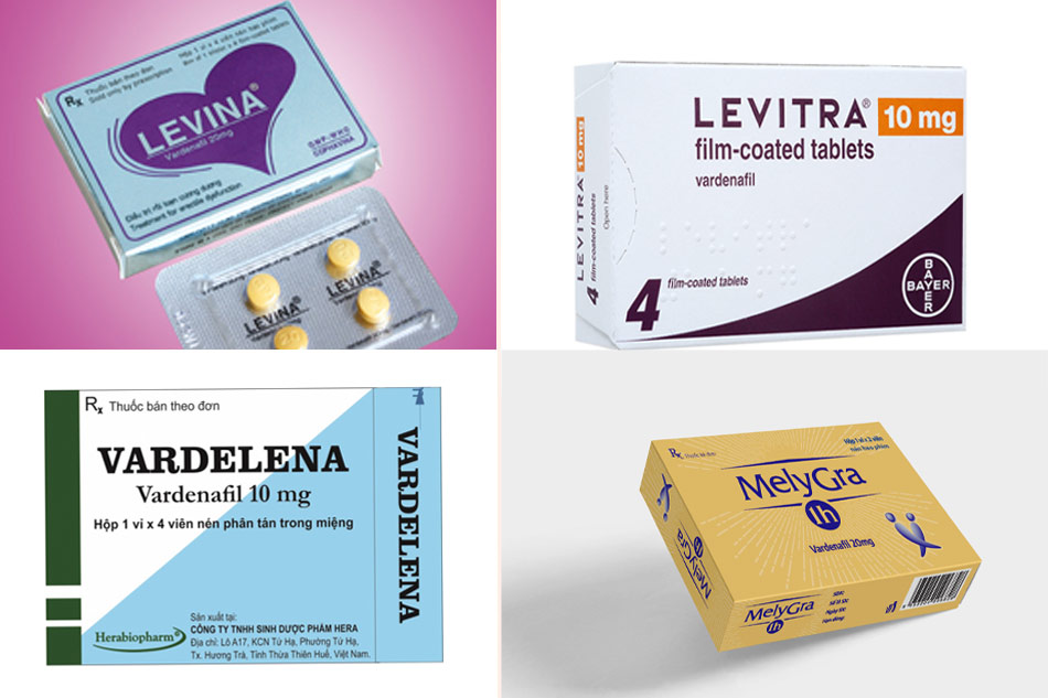 Các biệt dược phổ biến có chứa Vardenafil