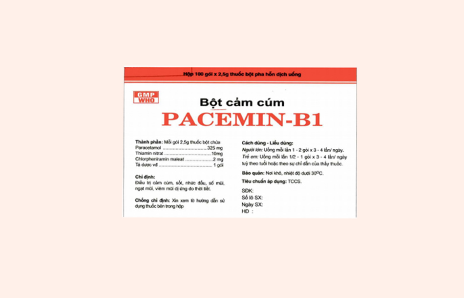 Bột cảm cúm Pacemin – B1