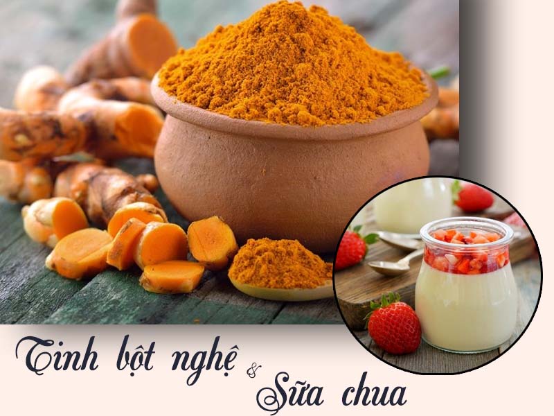 Mặt nạ tinh bột nghệ sữa chua