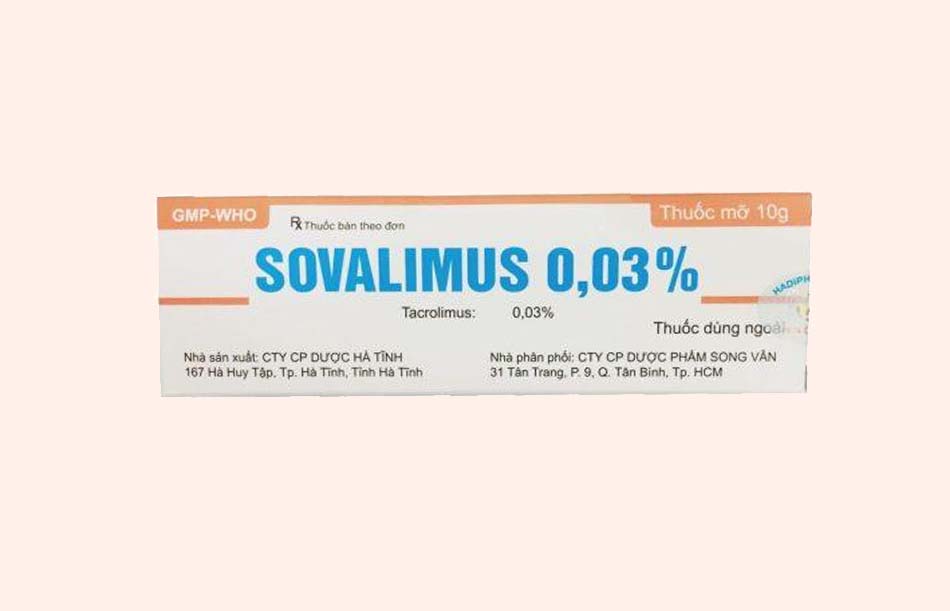 Thuốc mỡ Sovalimus 0,03%