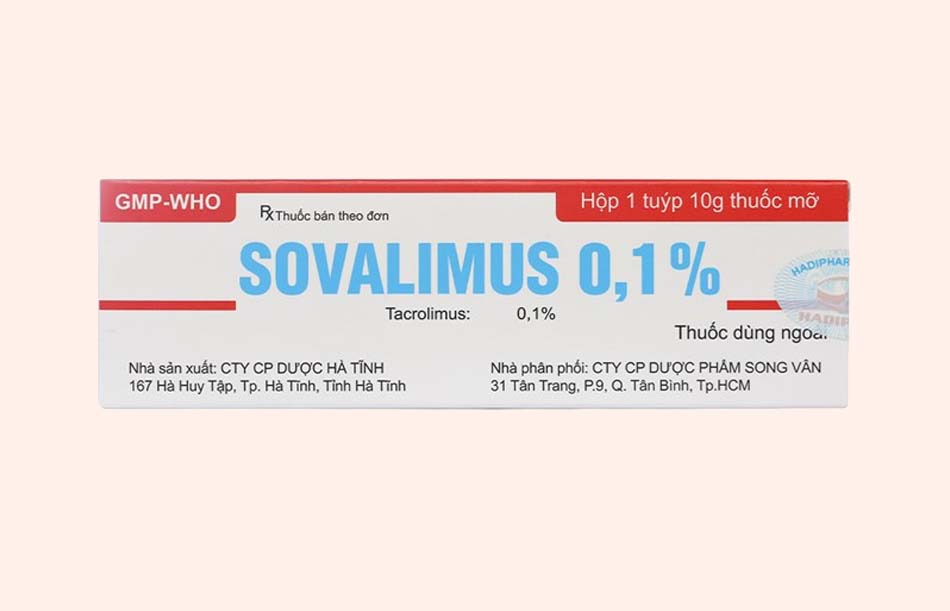 Thuốc mỡ Sovalimus 0,1%