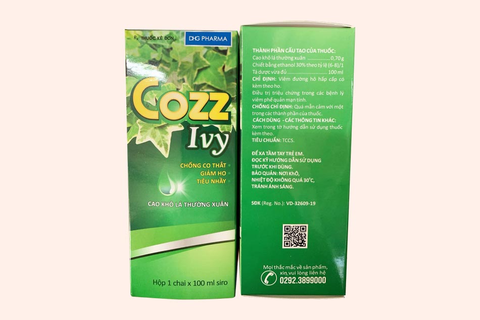 Hình ảnh hộp thuốc ho Cozz Ivy