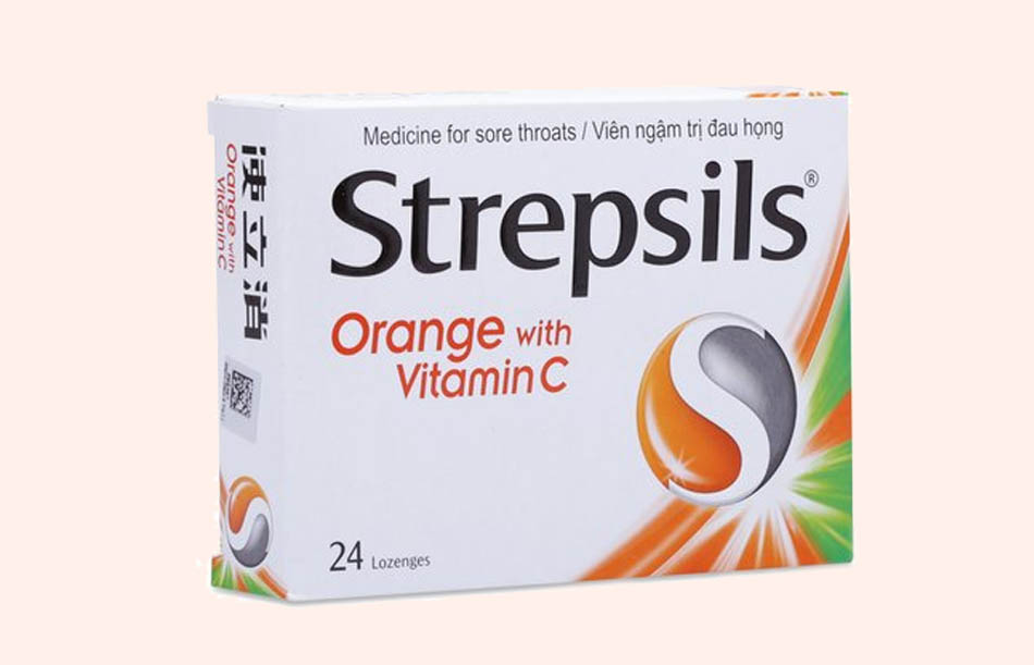 Viên ngậm Strepsils Orange with Vitamin C