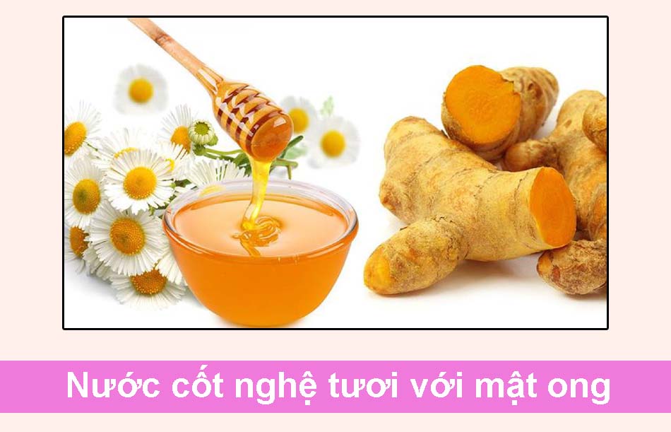 Nước cốt nghệ tươi với mật ong