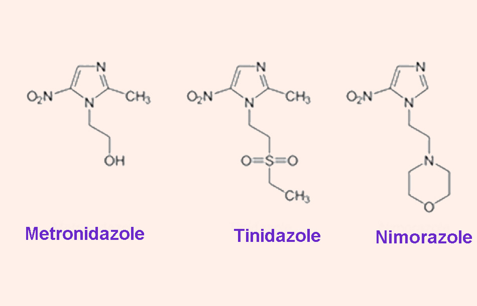 Cấu trúc của một số kháng sinh nhóm 5-nitroimidazole