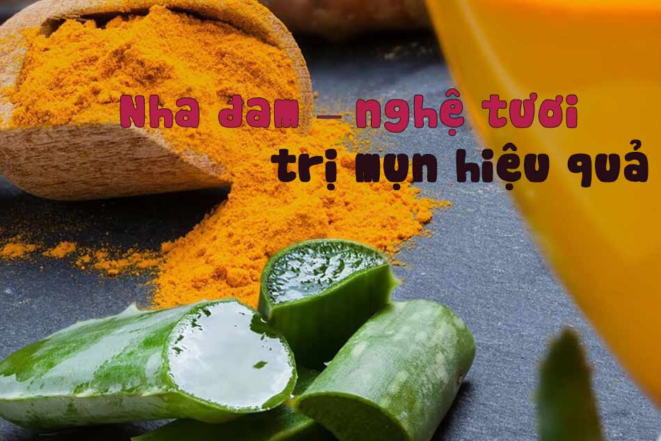 Nha đam – nghệ tươi trị mụn hiệu quả