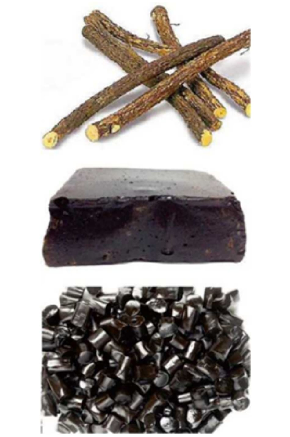 FIGURE 2.6 Various forms of liquorice that can be found in the market