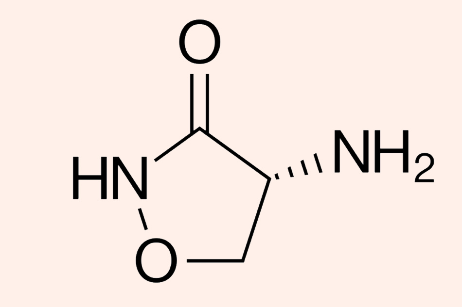 Cấu trúc hóa học đơn giản của Cycloserine