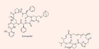 Cấu trúc hóa học của Quinupristin và Dalfopristin