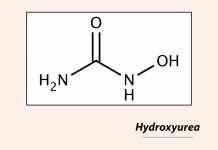 Hình ảnh: Cấu trúc hóa học của Hydroxyurea