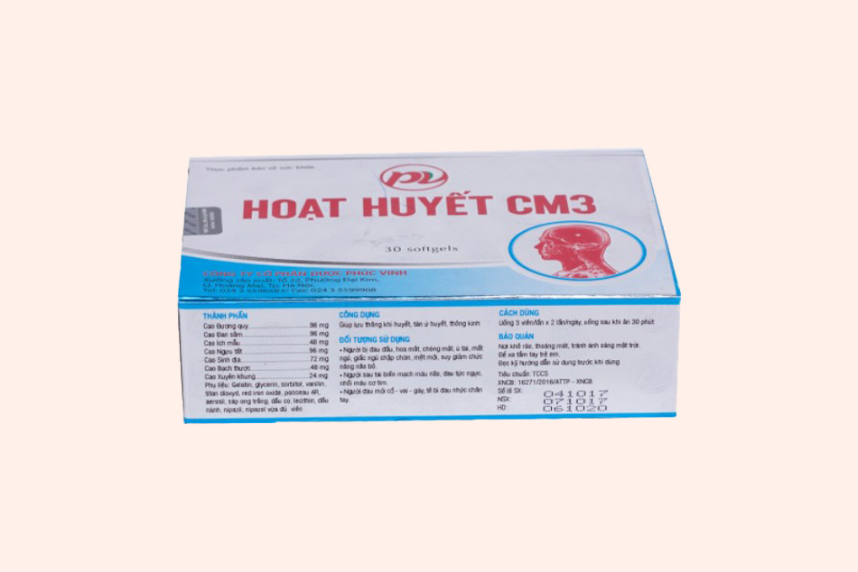 Mặt dưới hộp thuốc