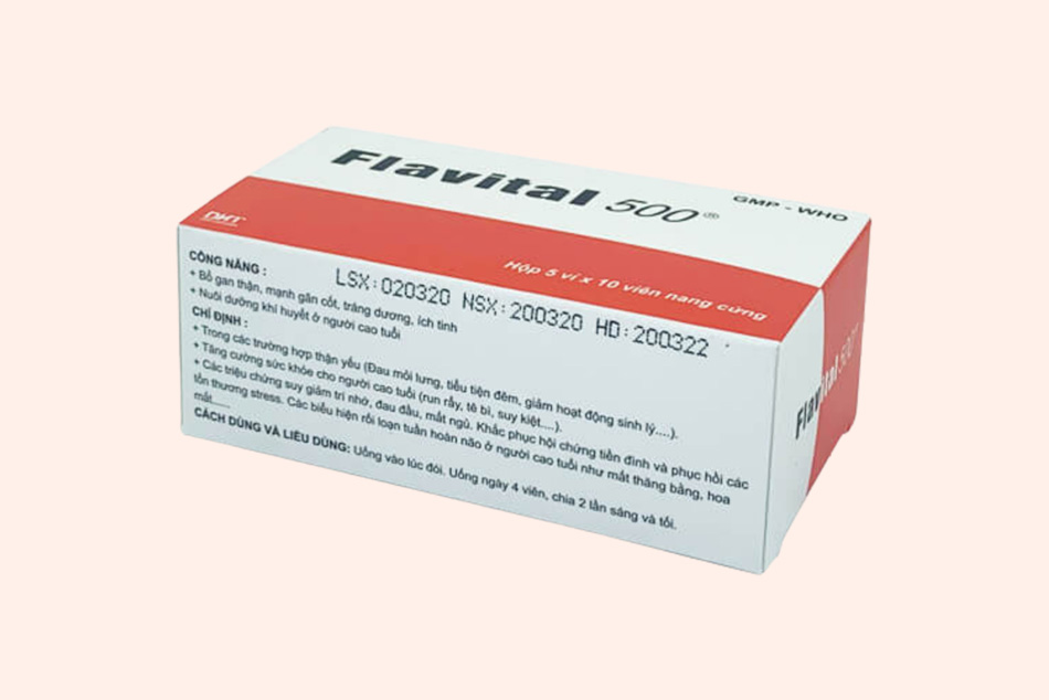 Hình ảnh hộp thuốc Flavital 500