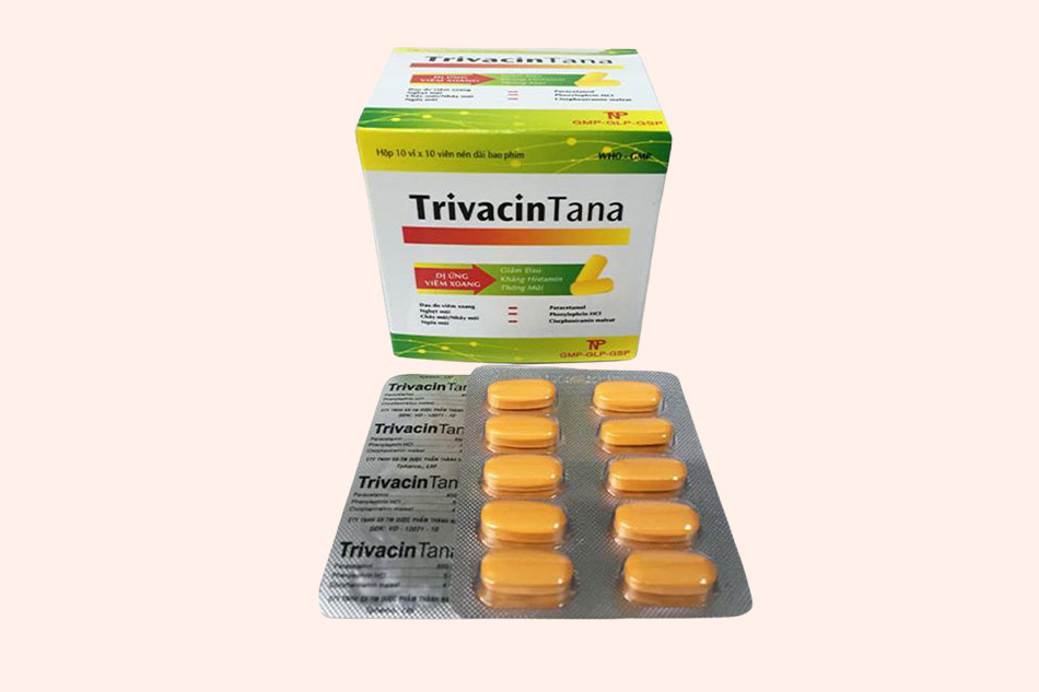 Hình ảnh của hộp và vỉ thuốc TrivacinTana