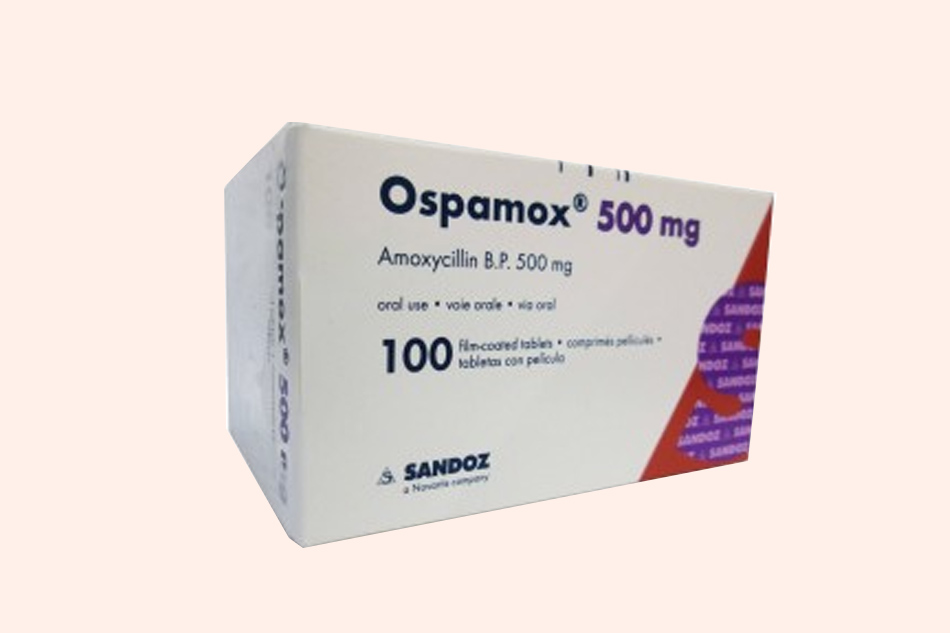 Hình ảnh hộp thuốc Ospamox 500mg 10 vỉ x 10 viên 