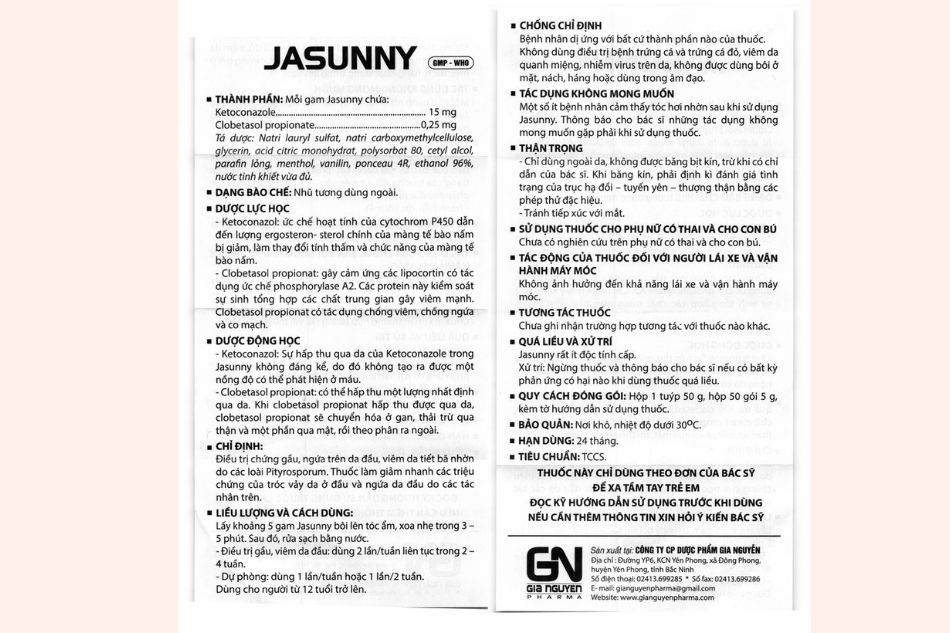 Liều dùng - Cách dùng của Jasunny