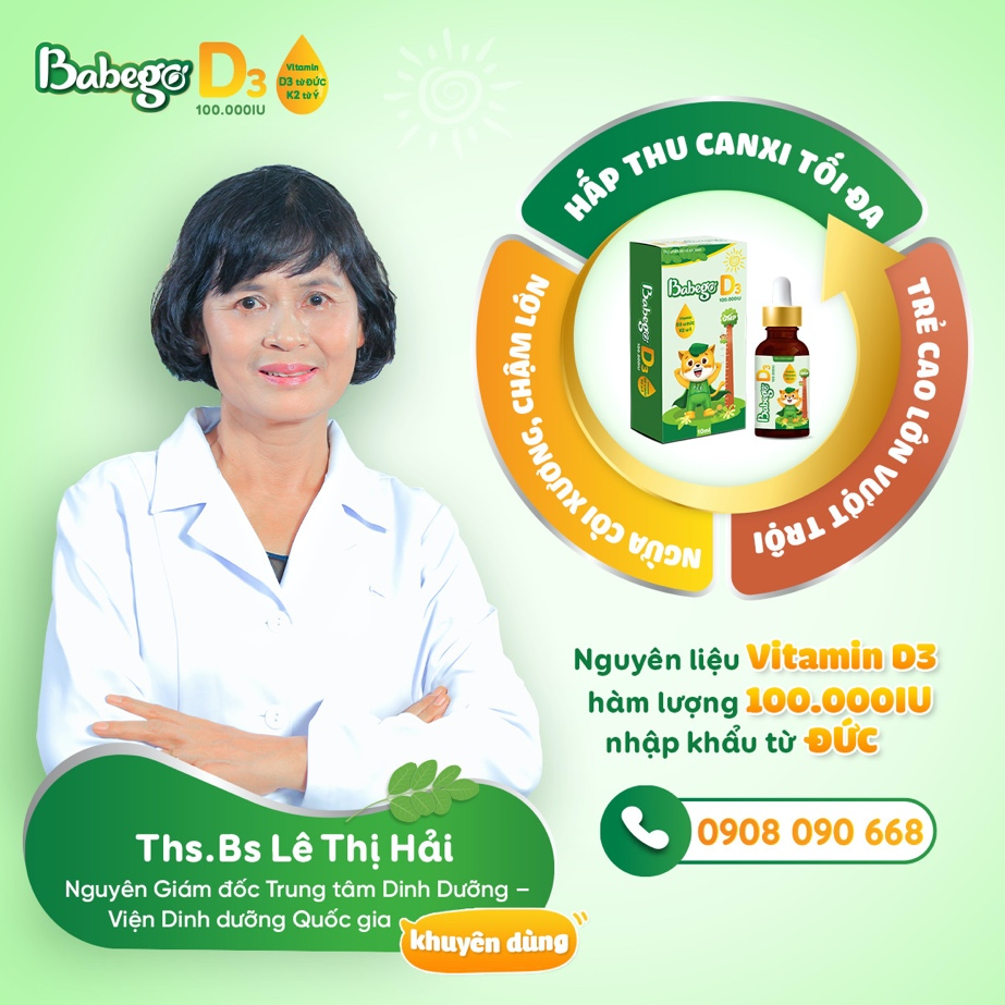 Giải pháp tăng chiều cao không phụ thuộc vào gen di truyền từ sản phẩm dầu chùm ngây D3K2 Babego từ Đức