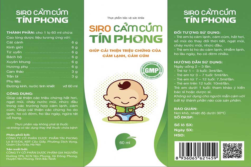 Thành phần của Siro cảm cúm Tín Phong gồm những gì?