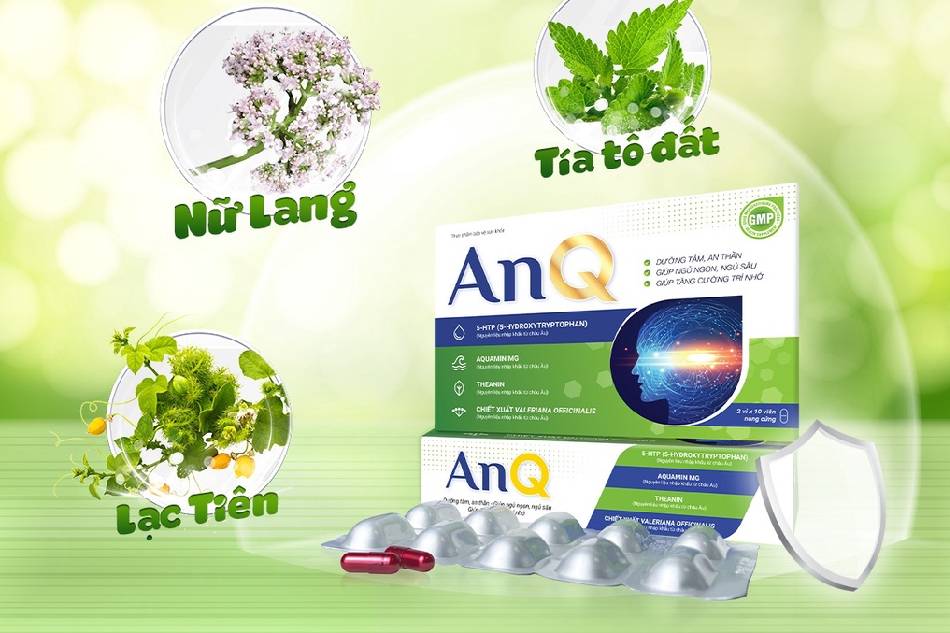 Viên uống AnQ có nguồn gốc thảo dược giúp cải thiện tình trạng mất ngủ