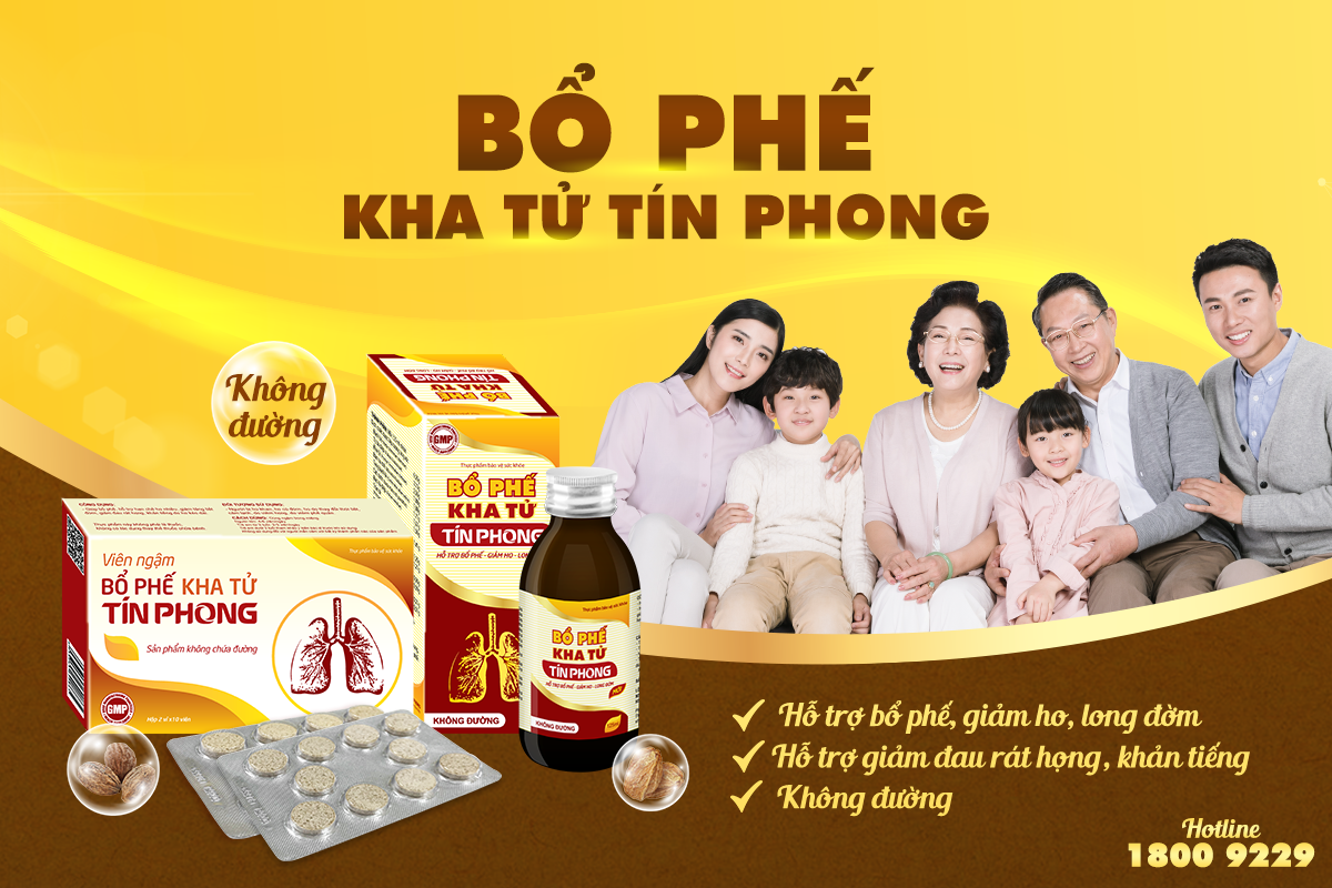 Bổ phế kha tử Tín Phong dùng được cho cả gia đình