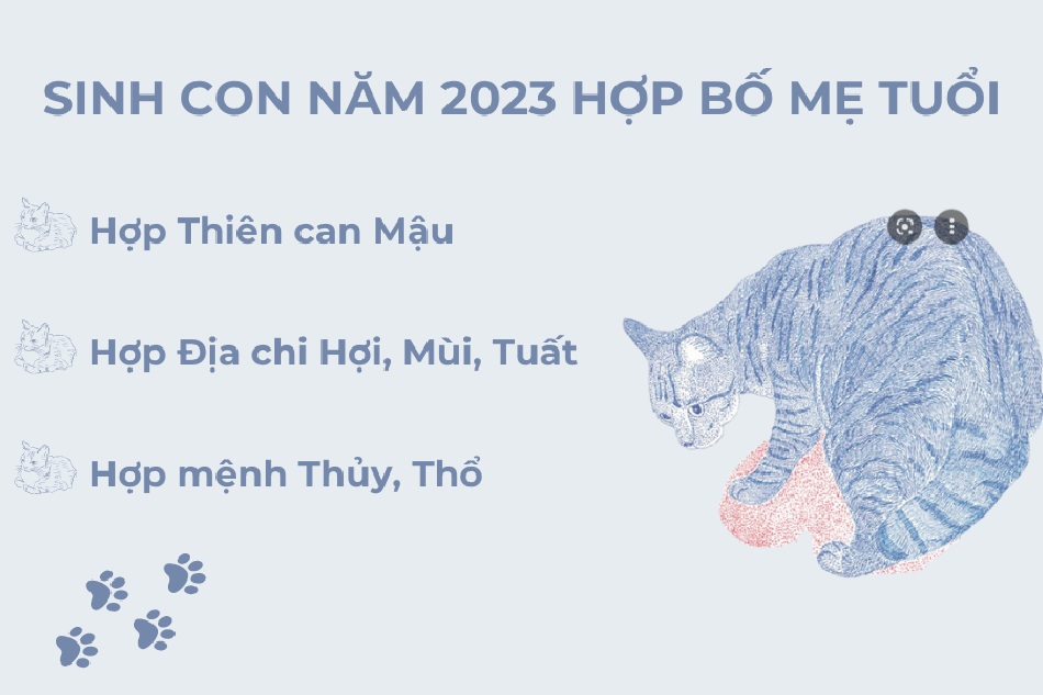 Sinh con năm 2023 hợp tuổi bố mẹ