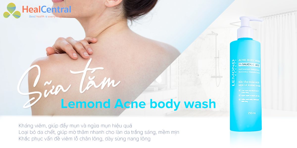 Công dụng của sữa tắm Lemond Acne Body Wash