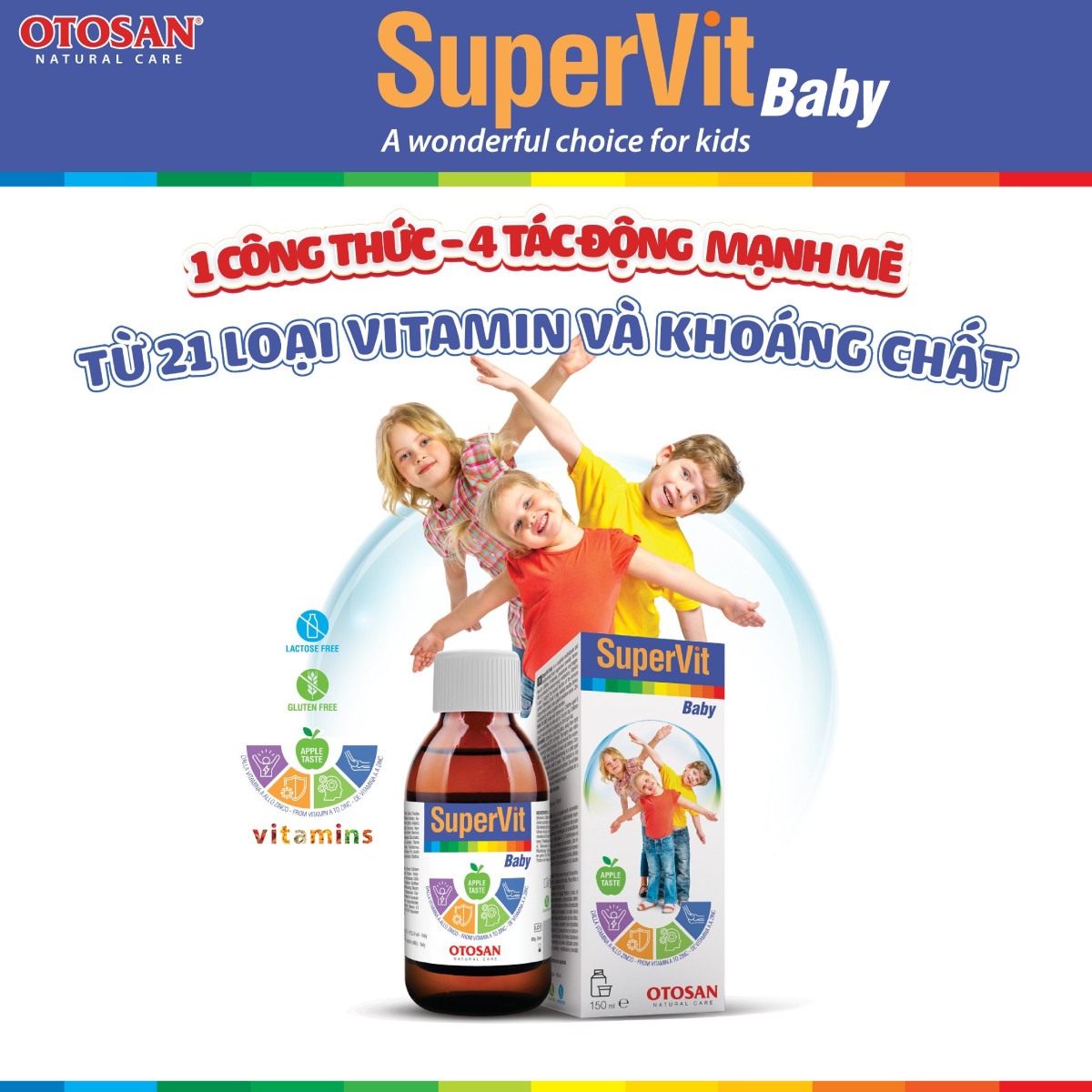 SuperVit Baby giúp trẻ phát triển toàn diện