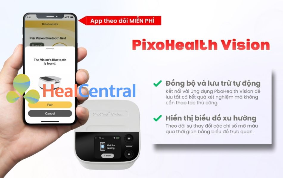 Ứng dụng PixoHealth Vision - Tích hợp AI hỗ trợ quản lý chỉ số mỡ máu hiệu quả