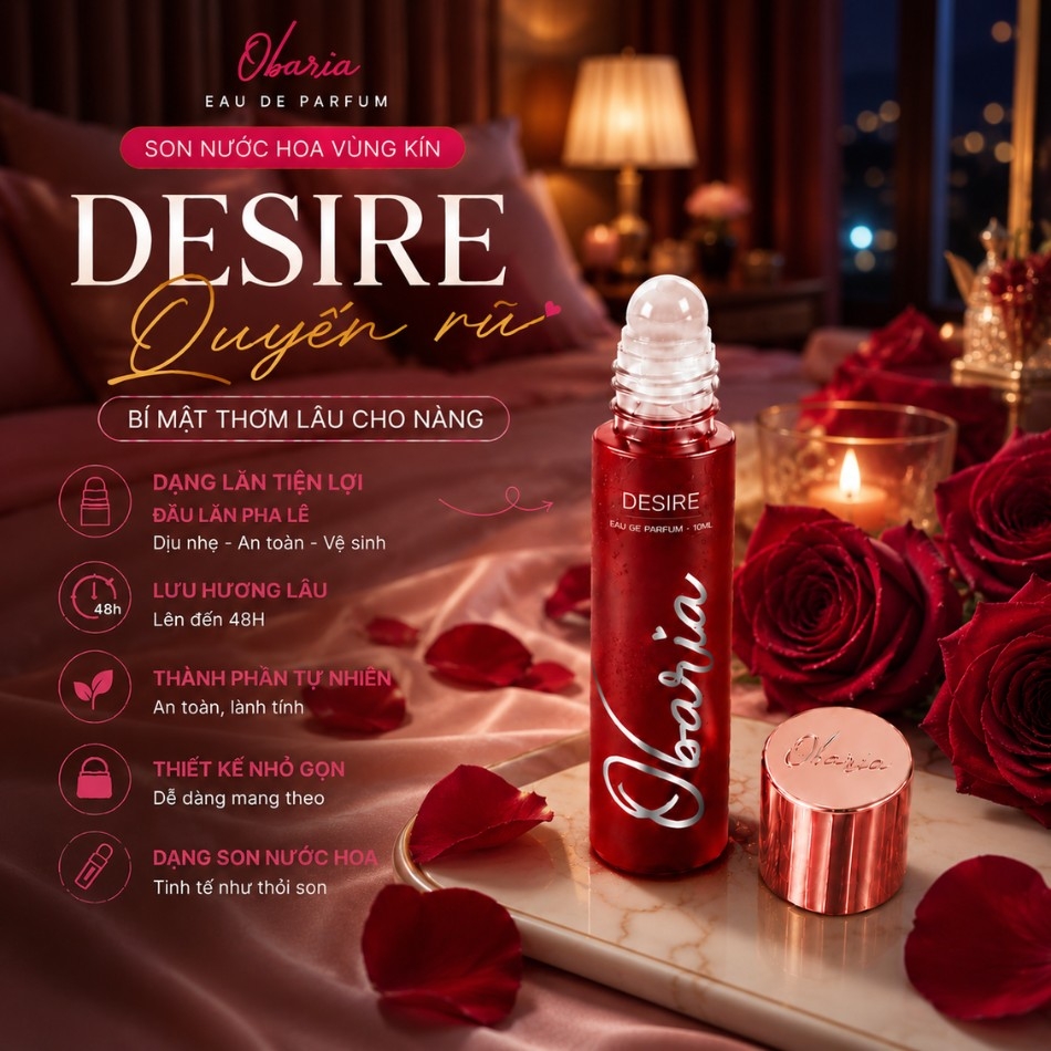 Son nước hoa vùng kín Obaria Desire – Nữ tính cuốn hút