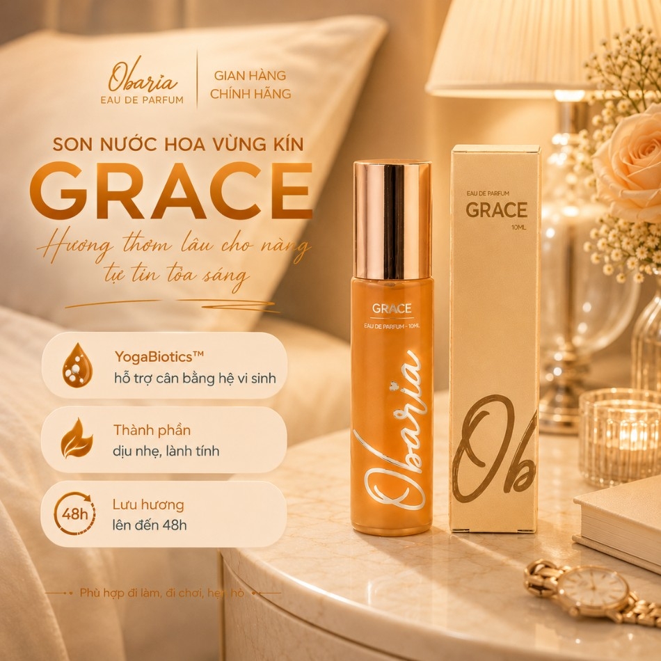 Son nước hoa vùng kín Obaria Grace – Dịu nhẹ an toàn